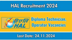 HAL Recruitment 2024 Notification Out Diploma Technician, Operator, Check Eligibility at hal-india.co.in